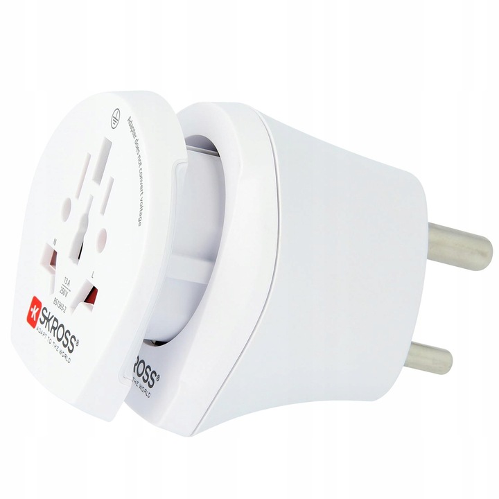 Adapter podróżny SKROSS z Polski do Indii + adapter Świat do Polski