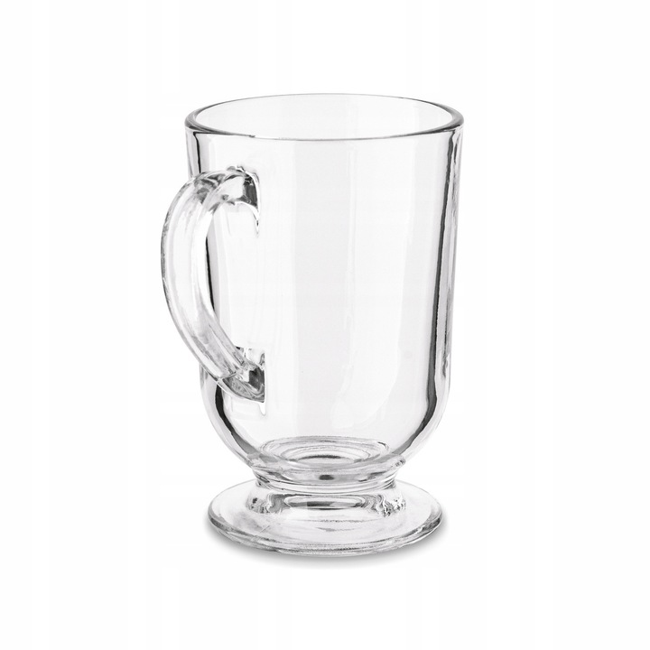 SZKLANKI do KAWY KUBEK z Uchem WYSOKIE Szklane Tadar Latte Mocha 6x300 ml