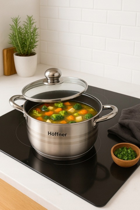 ZESTAW GARNKÓW INDUKCJA / GAZ PATELNIA RONDEL GARNKI STAL NIERDZEWNA