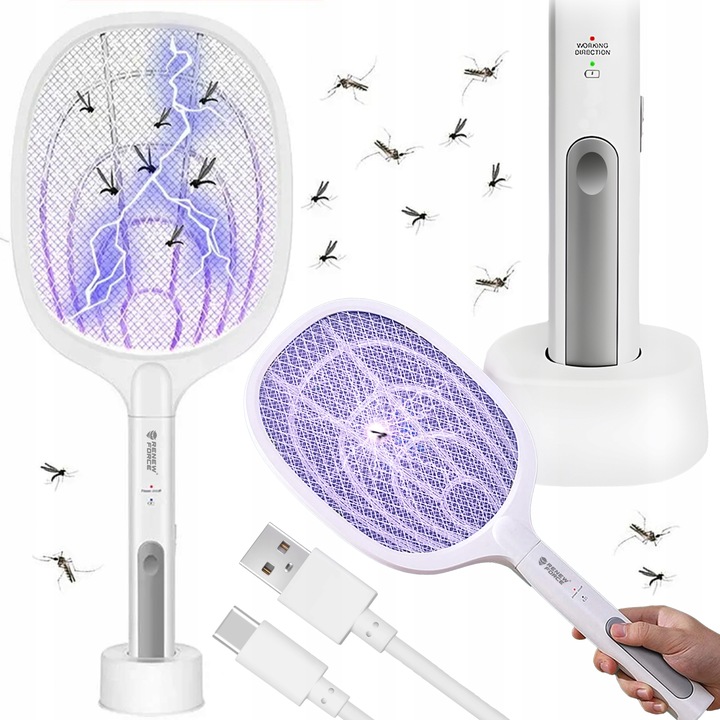 ŁAPKA PUŁAPKA OWADOBÓJCZA LAMPA UV NA MUCHY KOMARY ELEKTRYCZNA PACKA 2