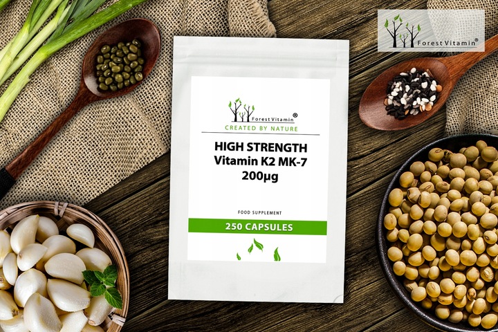 WITAMINA K2 MK-7 200mcg NATTO MOCNA 100 kapsułek