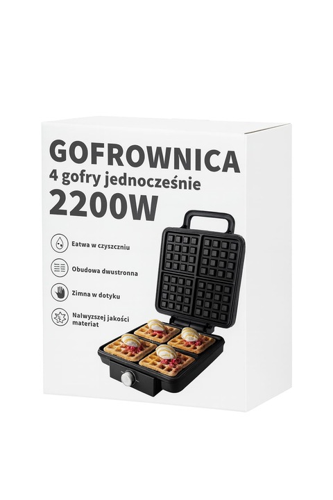 GOFROWNICA 2200W 4 GOFRY JEDNOCZEŚNIE MOCNA SZYBKA NIEZAWODNA In_Stock