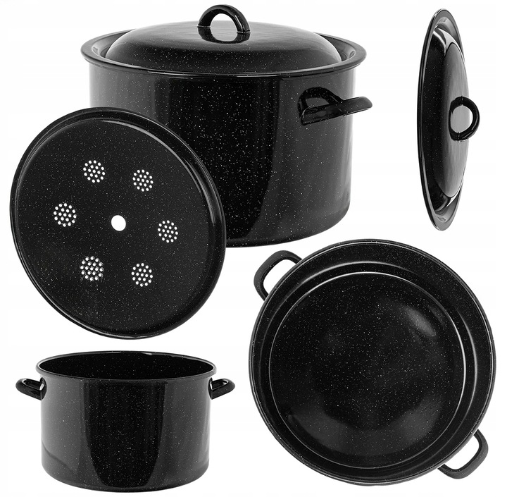 Powidlak emaliowany 15L garnek do pasteryzacji słoików wekowania 32cm