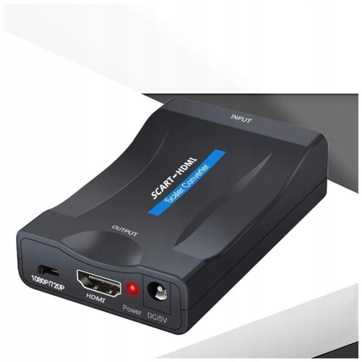 Adapter Eurozłącze na Hdmi Konwerter Scart Przejściówka AV EURO FULL