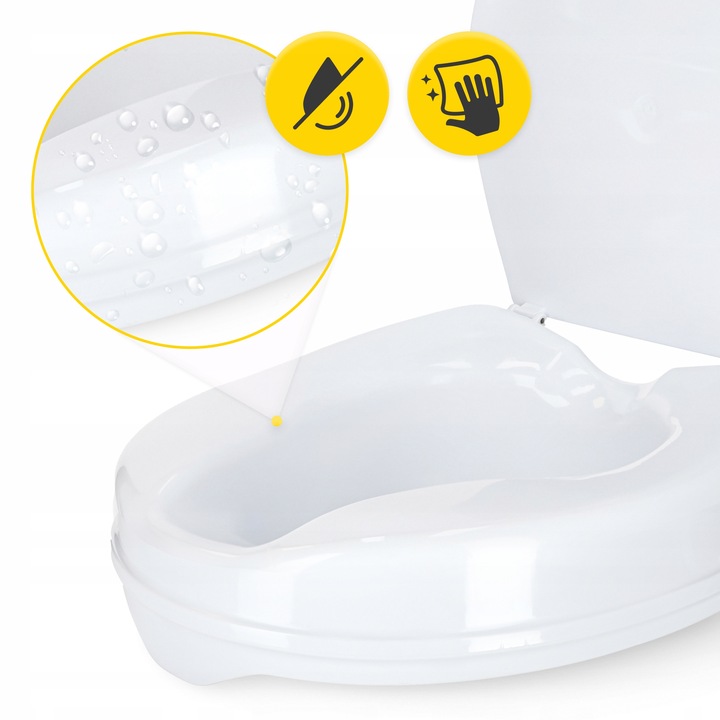 NASADKA NAKŁADKA TOALETOWA PODWYŻSZAJĄCA NA SEDES Z KLAPĄ DESKA WC 5 CM