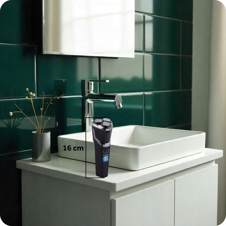 Maszynka do golenia golarka do brody zarostu 3 ostrza czarna Berdsen