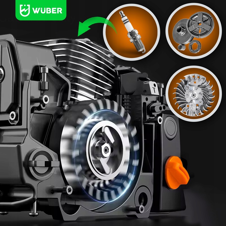 PIŁA SPALINOWA PILARKA DO DREWNA ŁAŃCUCHOWA 5,7KM +2 PROWAD +OLEJ +2x