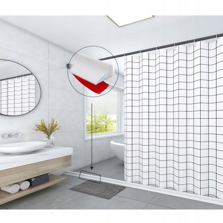 2M SAMOPRZYLEPNA LISTWA ZATRZYMUJĄCA WODĘ DO WANNY, LISTWA