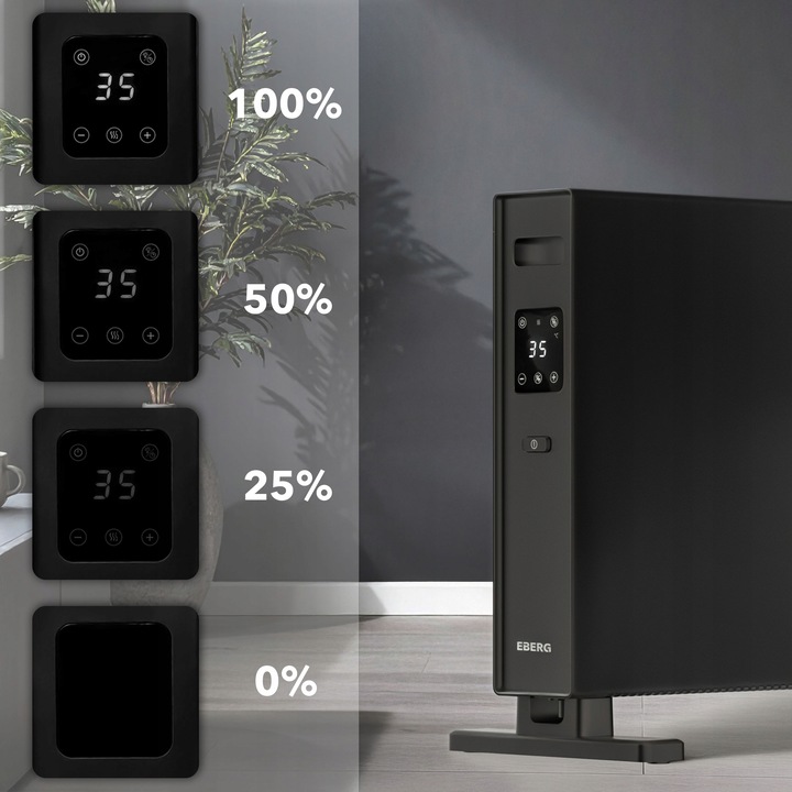 Grzejnik elektryczny konwektorowy EBERG DEXO 2000W WiFi termostat LED pilot