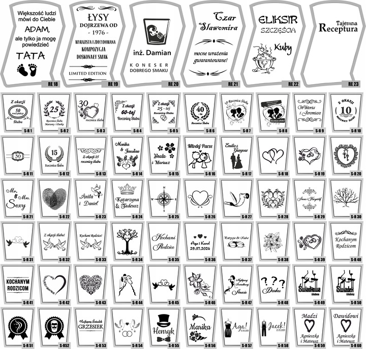 KARAFKA Z GRAWEREM 6 SZKLANEK Z GRAWEREM DO WHISKY W PUDEŁKU PREZENTOWYM