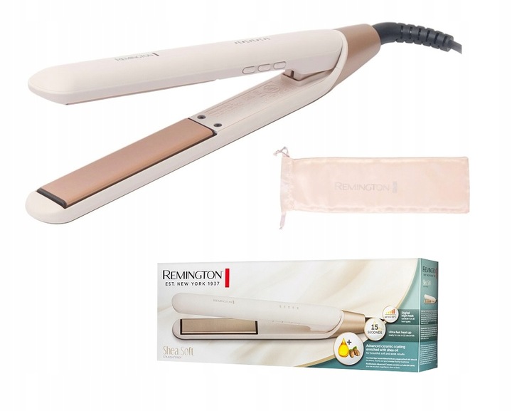 Perłowa PROSTOWNICA Ceramiczna do Włosów Powłoka Shea Soft REMINGTON S4740