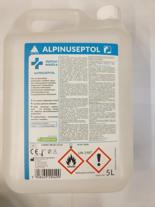 ALPINUSEPTOL 5L PŁYN DO DEZYNFEKCJI POWIERZCHNI
