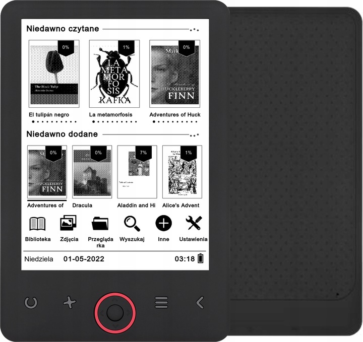 Czytnik Bemi Cognita Light2 /6 cali/smartLED podświetlenie/8GB czarny