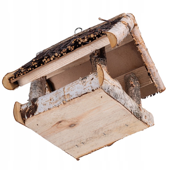 KARMNIK DLA PTAKÓW DUŻY XXL DOMEK DREWNIANY WISZĄCY BUDKA OZDOBA DO