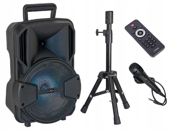 KOLUMNA PRZENOŚNA 300 W BLUETOOTH STATYW KARAOKE