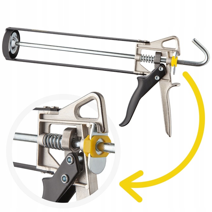 PISTOLET DO SILIKONU Wyciskacz do akrylu Pistolet SZKIELETOWY LEKKI