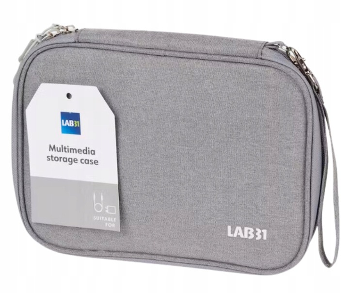 Etui na akcesoria multimedialne na kable ładowarkę i drobiazgi na zamek