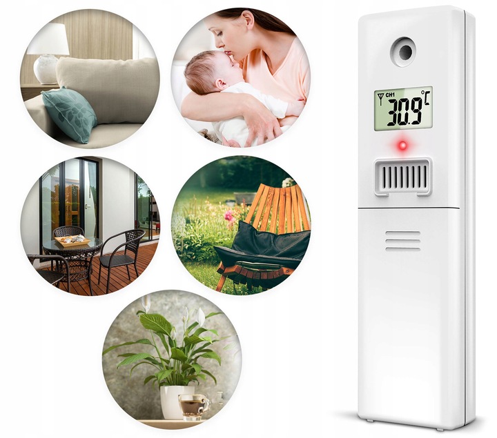 BEZPRZEWODOWY CZUJNIK TEMPERATURY DO STACJI POGODY NADAJNIK