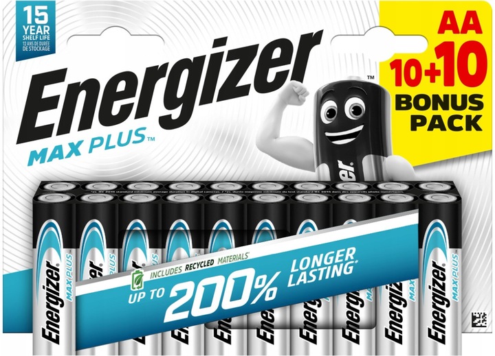 20 x baterie AA / LR6 Energizer Max Plus (blister)