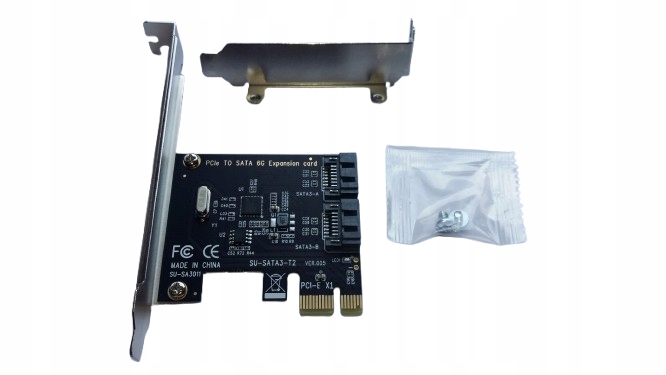 Karta adapter do komputera PCI PCIe 1X na 2x SATA 3.0 Serial ATA 2-portowa