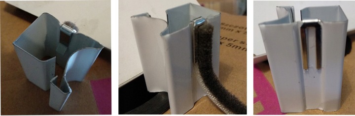 Szczotka odbojowa uszczelka z klejem SZARA 7x4 mm - 20M