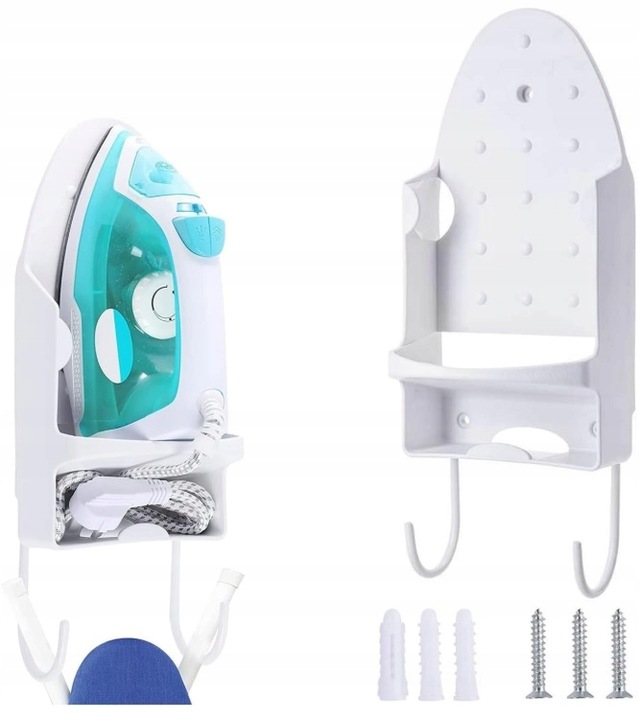 UCHWYT WIESZAK NA ŻELAZKO DESKĘ DO PRASOWANIA PÓŁKA DO SZAFY I NA