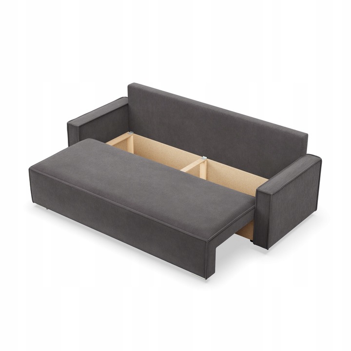 Kanapa 3 os. Duża Sofa Rozkładana z Funkcją Spania Bonell NOTO Szara