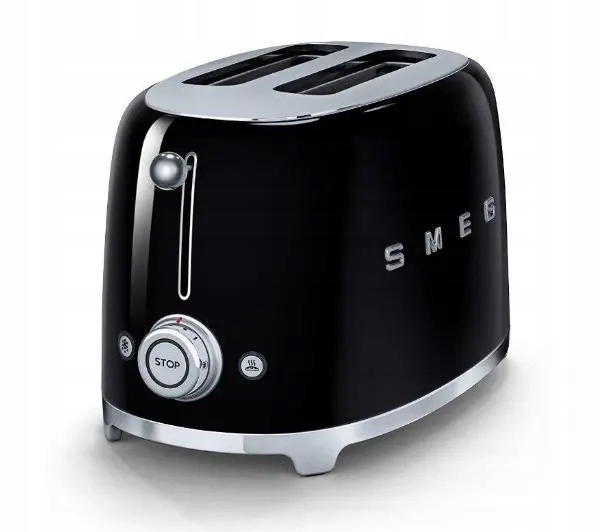 Toster dwuszczelinowy do pieczywa Smeg TSF01BLEU 950W 2 Tosty Czarny
