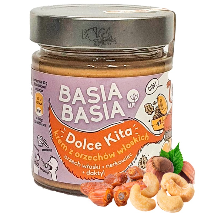Basia Dolce Kita 200g–krem z orzechów włoskich z nerkowcem i daktylem Pasta