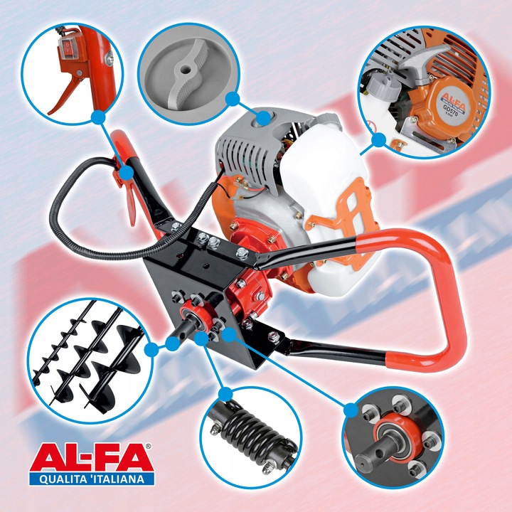 WIERTNICA GLEBOWA ŚWIDER SPALINOWY DO GLEBY ZIEMI 3 WIERTŁA PRZEDŁUŻKA