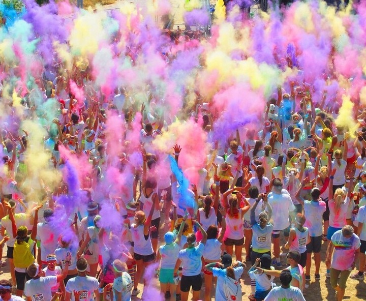 Kolorowy proszek Holi Puder Festiwal ZESTAW 100 szt.