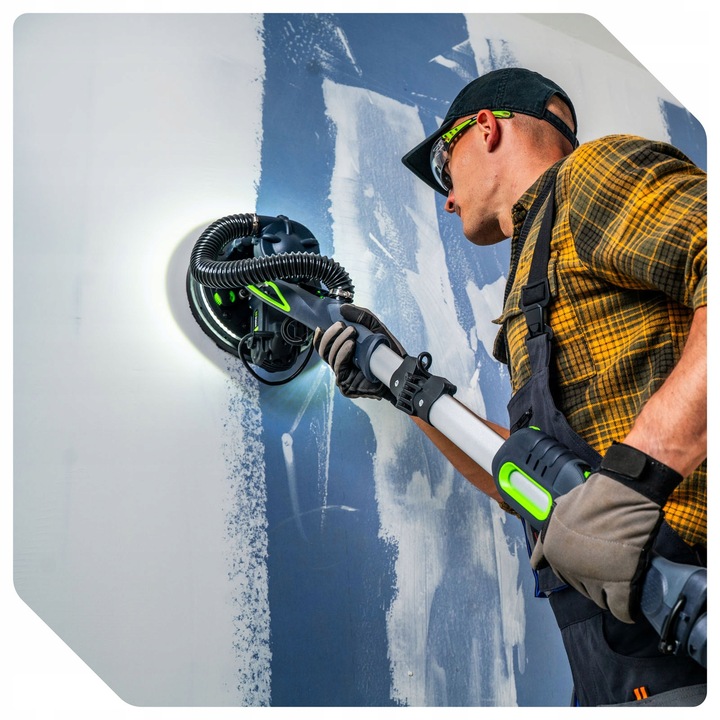 SZLIFIERKA DO GŁADZI GIPSU ŚCIAN SUFITU TYNKU ŻYRAFA WYSIĘGNIK 900W