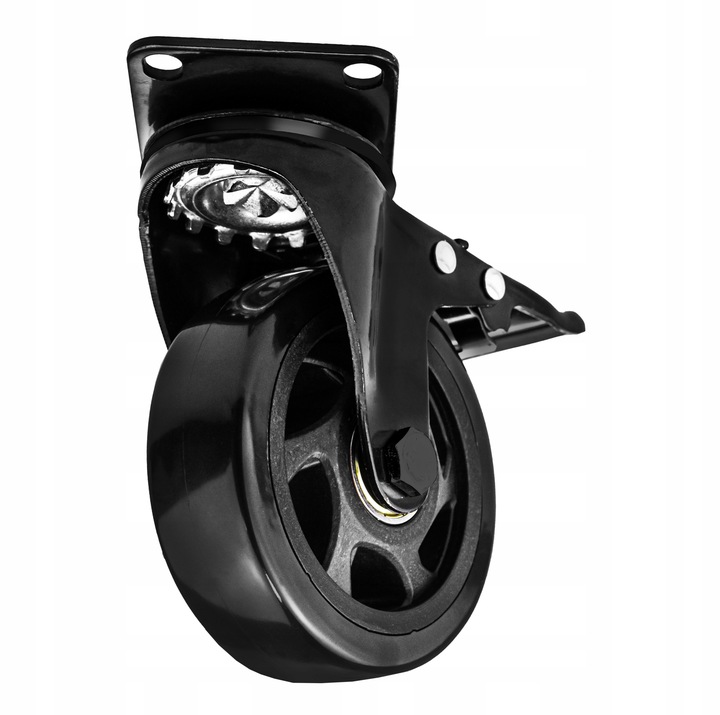 KÓŁKA OBROTOWE Z HAMULCEM 100 MM ZESTAW JEZDNY DO 500 KG DO MEBLI