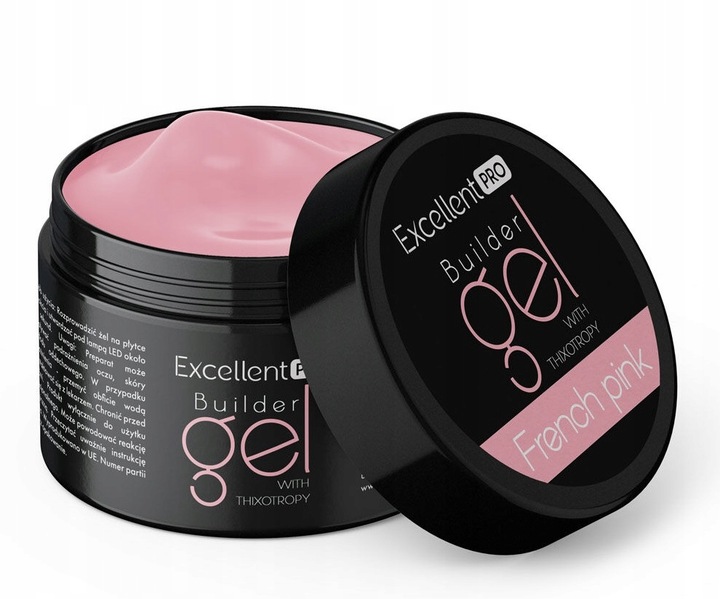 EXCELLENT PRO BUILDER GEL ŻEL Z TIKSOTROPIĄ FRENCH PINK 50 g TPO FREE