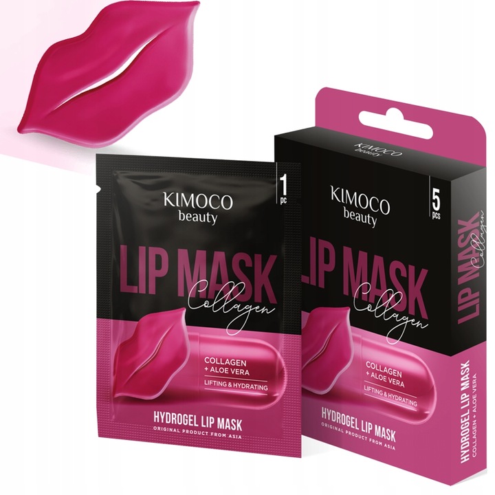 Zestaw maseczek hydrożelowych pod oczy na usta KIMOCO koreańska