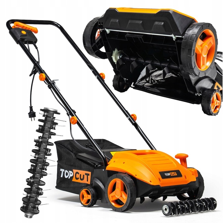 AERATOR WERTYKULATOR DO TRAWY ELEKTRYCZNY 1500W 32CM -12 MM +4 MM KOSZ