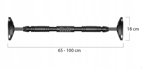 DRĄŻEK DO PODCIĄGANIA drążek ROZPOROWY do ćwiczeń REGULOWANY STALOWY 69-100
