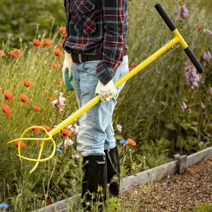 Kultywator ręczny Spulchniacz gleby Ogrodowy Sadownik Aerator Usuwa
