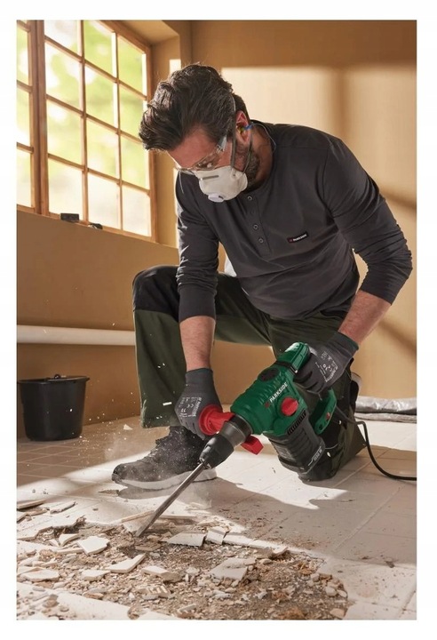 MŁOTOWIERTARKA UDAROWA PARKSIDE 1550 W SDS+ ZESTAW MŁOT UDAROWY +