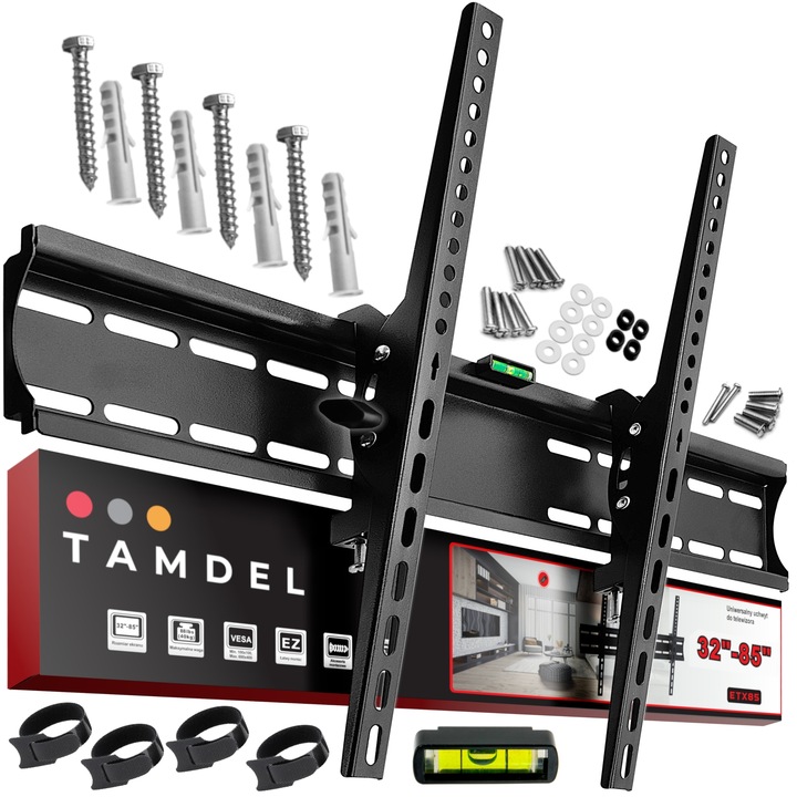 UCHWYT DO TELEWIZORA 32-85 CALI UNIWERSALNY SOLIDNY REGULOWANY GÓRA