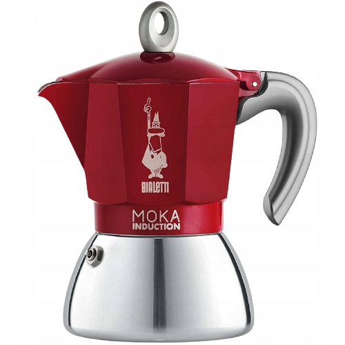 Kawiarka MOKA INDUCTION 4tz espresso RED czerwona BIALETTI indukcja