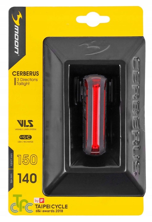 Lampka rowerowa tylna MOON CERBERUS 150lm