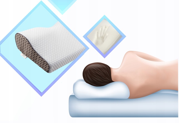 PODUSZKA ORTOPEDYCZNA DO SPANIA NA BOKU I BRZUCHU PROFILOWANA PIANKA MEMORY