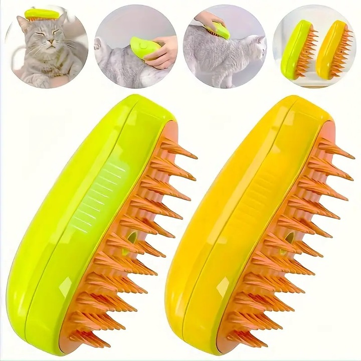 Szczotka Parowa z Masażem dla Kotów Pielęgnacja futra kota psów zwierząt