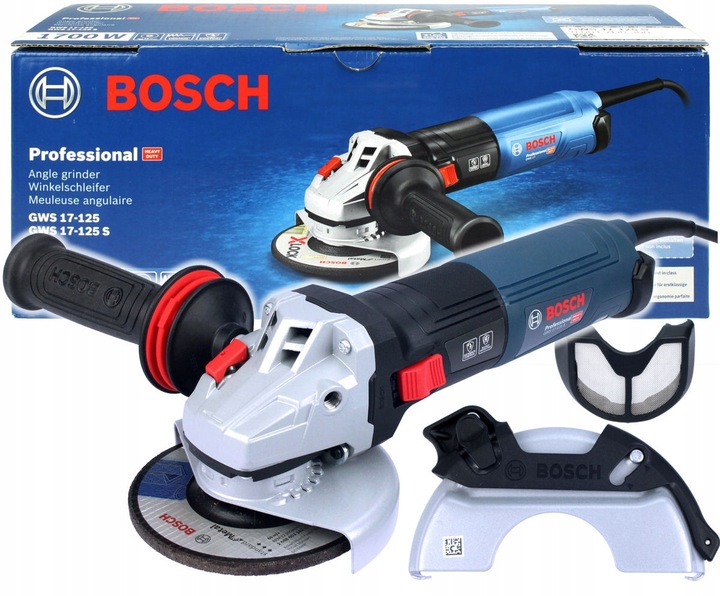 SZLIFIERKA KĄTOWA 1700W 125mm GWS 17-125 S BOSCH regulacja obrotów