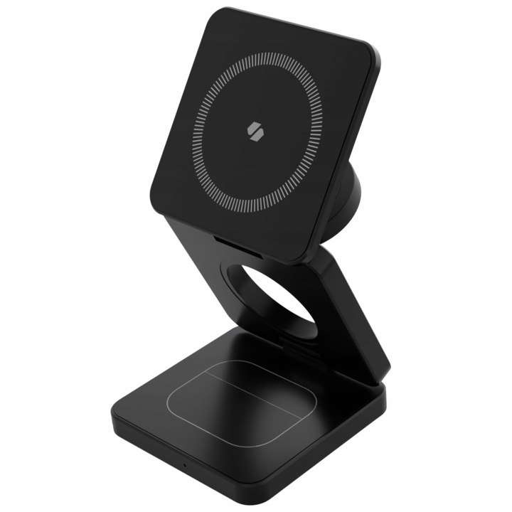 ŁADOWARKA INDUKCYJNA 3W1 DO MAGSAFE SKŁADANA DO IPHONE AIRPODS APPLE WATCH