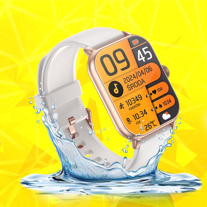 SMARTWATCH DAMSKI ZEGAREK WODOODPORNY PL MENU ROZMOWY SMART WATCH + 3 PASKI