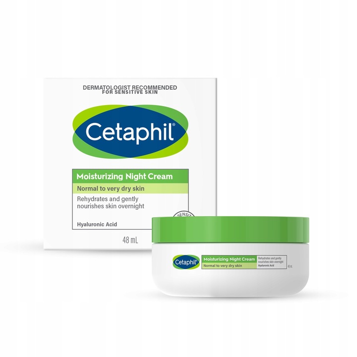 Cetaphil Krem nawilżający do twarzy na noc z kwasem hialuronowym 48ml