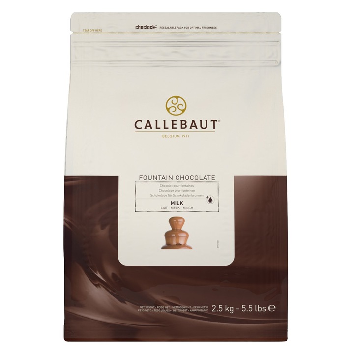 Czekolada Callebaut MLECZNA do fontann 2,5kg / Data ważności: