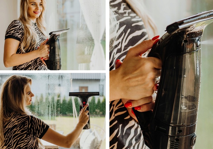 MYJKA DO OKIEN SZYB AKUMULATOROWA TELESKOP WYSOKIE OKNA + 1L PŁYNU DO